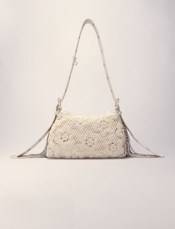 Maje Sac Miss M Mini En Crochet Ecru