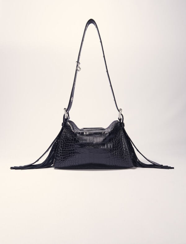 maje Sac Miss M Mini En Cuir Embossé Noir