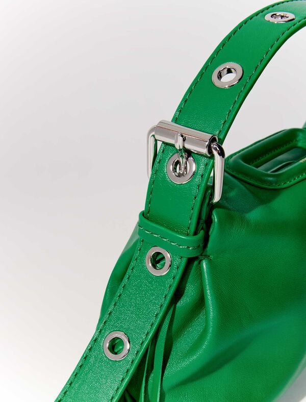 Maje Sac Miss M Mini En Cuir Lisse Vert Amande
