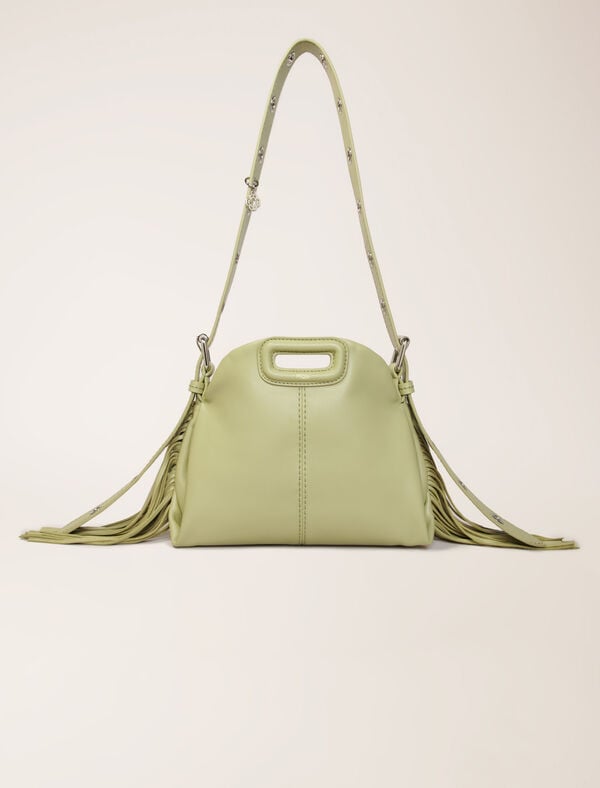 maje Sac Miss M mini en cuir lisse Vert Amande
