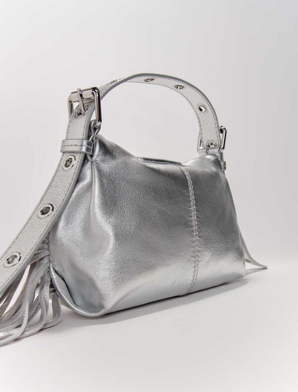 Maje Sac Miss M Mini En Cuir Métal Or