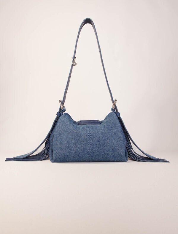 Maje Sac Miss M Mini En Denim Bleu Jean