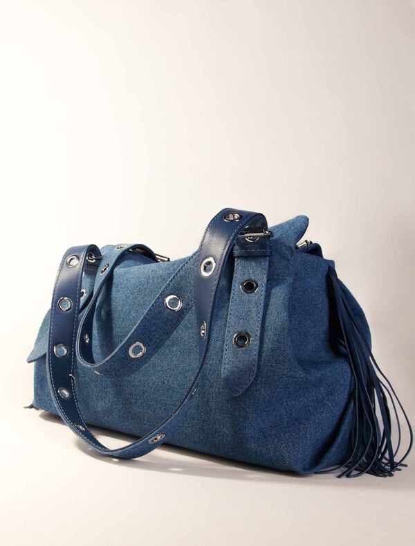 Maje Sac Miss M XL En Denim Bleu Jean