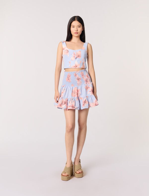 Maje Sandales Compensées Effet Raphia Beige Clair