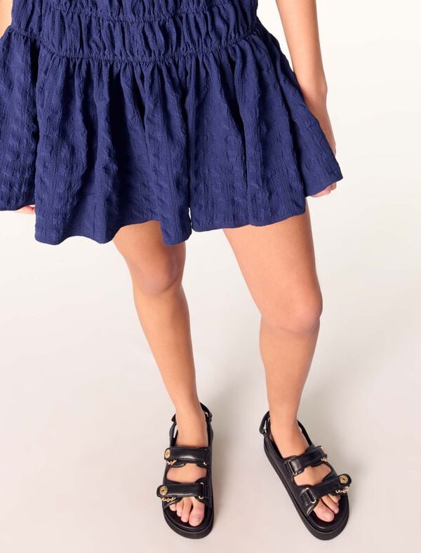 Maje Sandales Plates En Cuir Ecru