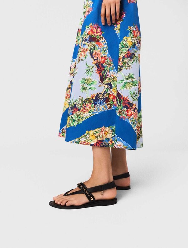 Maje Sandales Plates En Cuir K.Jacques Noir