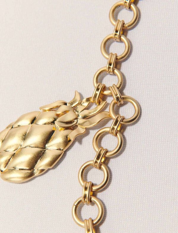 Maje Sautoir Ananas Or