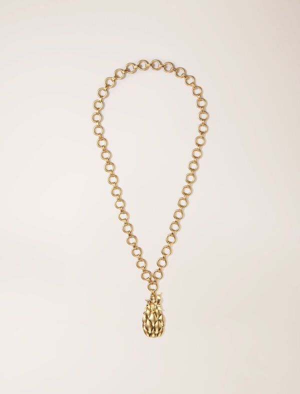maje Sautoir ananas Or