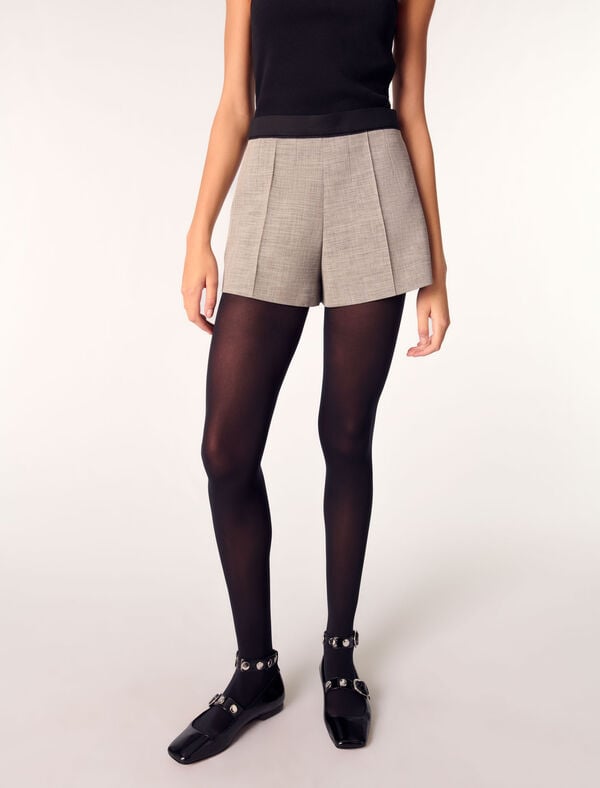 Maje Short De Tailleur à Pinces Gris