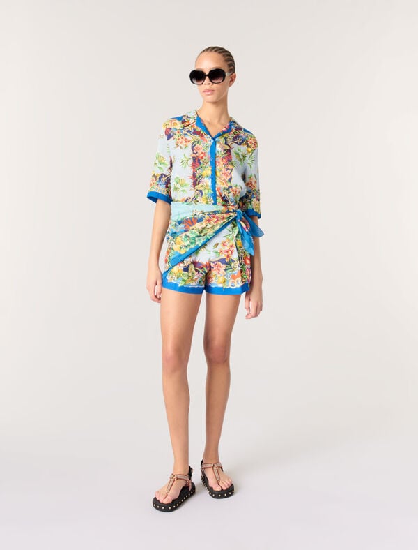 maje Short imprimé Imprime floral multicouleur