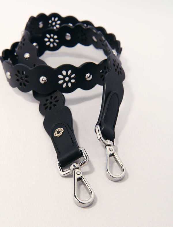 Maje Strap Façon Fleur Perforé Noir