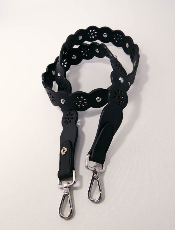 Maje Strap Façon Fleur Perforé Noir