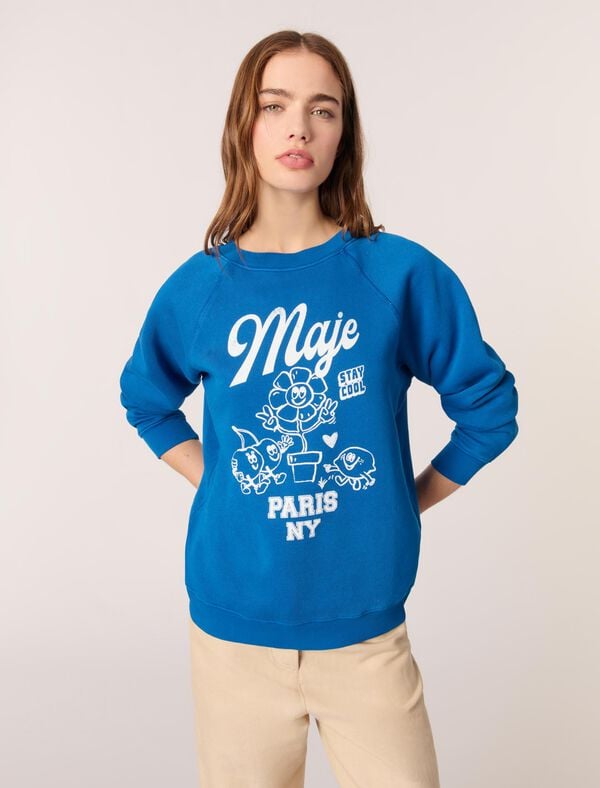 Maje Sweatshirt Maje Paris Bleu