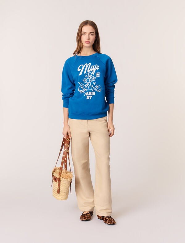 maje Sweatshirt Maje Paris Bleu
