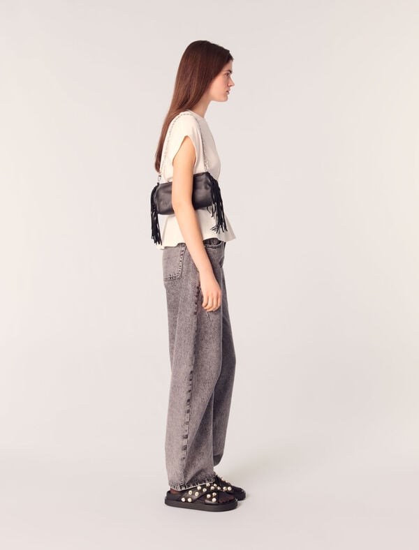 Maje Tee-shirt à Pinces Blanc