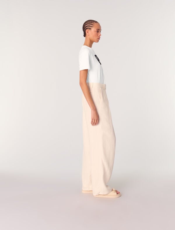 Maje Tee-shirt En Coton Blanc