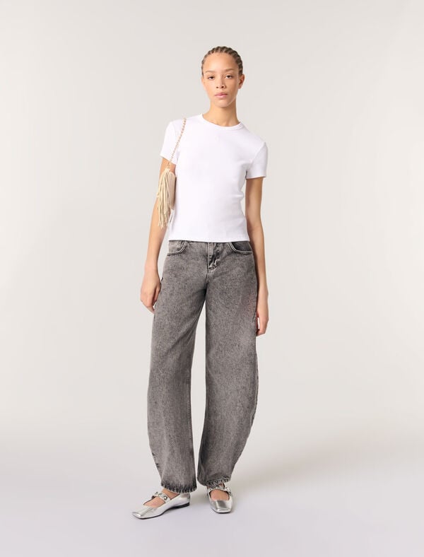 maje Tee-shirt en coton Blanc