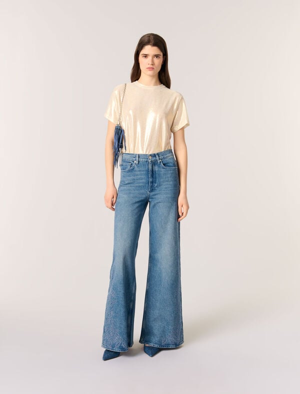 maje Tee-shirt lamé Dore