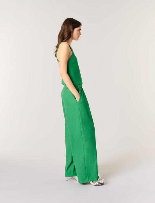 Maje Top Dos Nu Vert