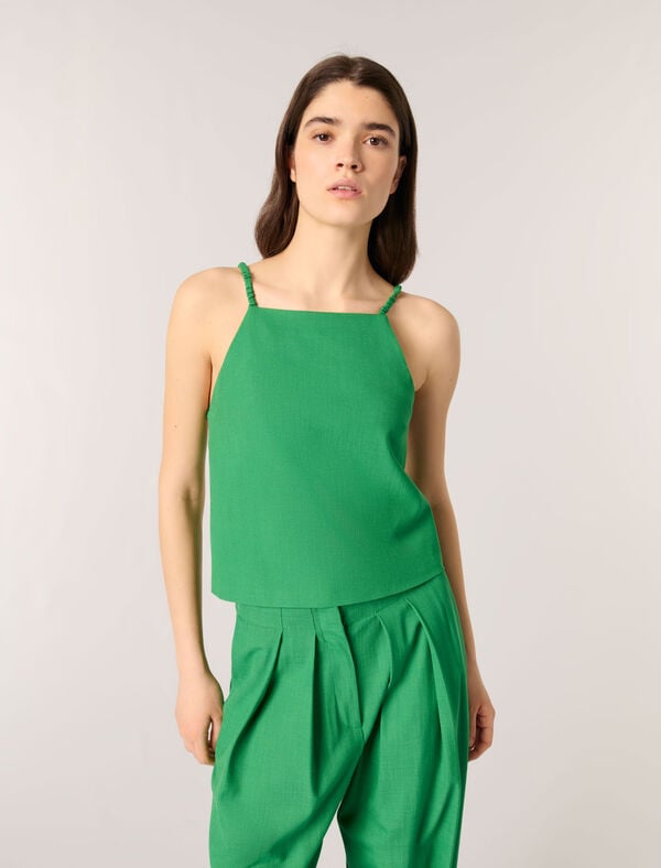 Maje Top Dos Nu Vert