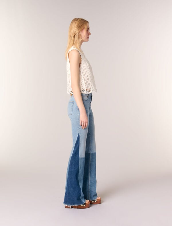 Maje Top En Crochet Blanc