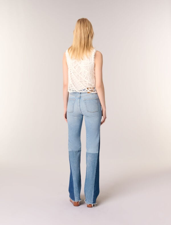 Maje Top En Crochet Blanc