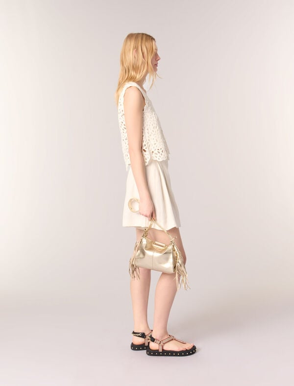 Maje Top En Crochet Ecru