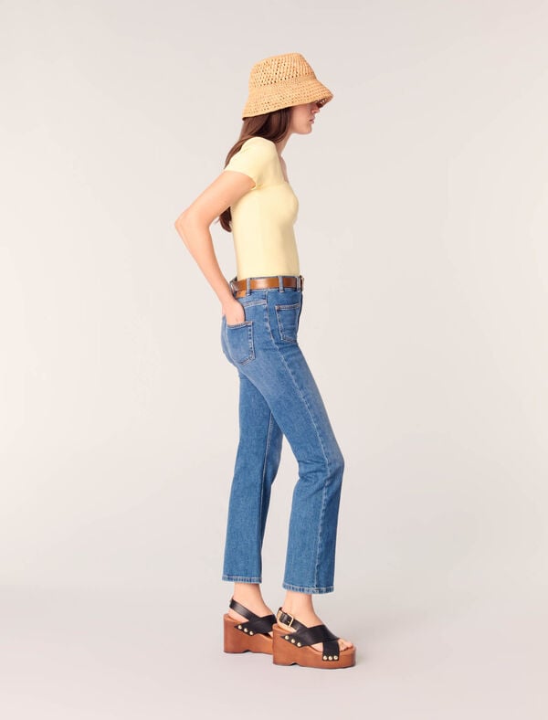 Maje Top En Maille Côtelée Rose