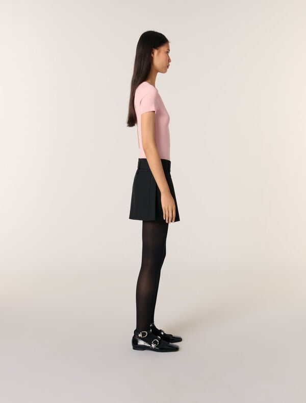 Maje Top En Maille Côtelée Rose