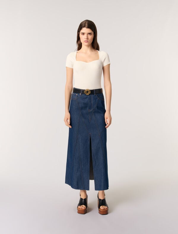 maje Top en maille Ecru