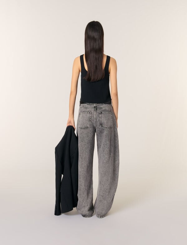 Maje Top En Maille Noir