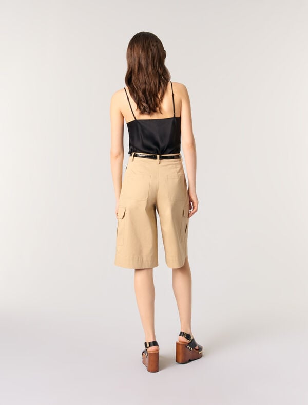 Maje Top En Satin De Soie Et Dentelles Blanc