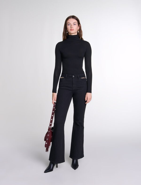 maje Top manches longues Noir