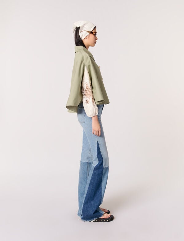 Maje Trench Court Effet Cape Kaki