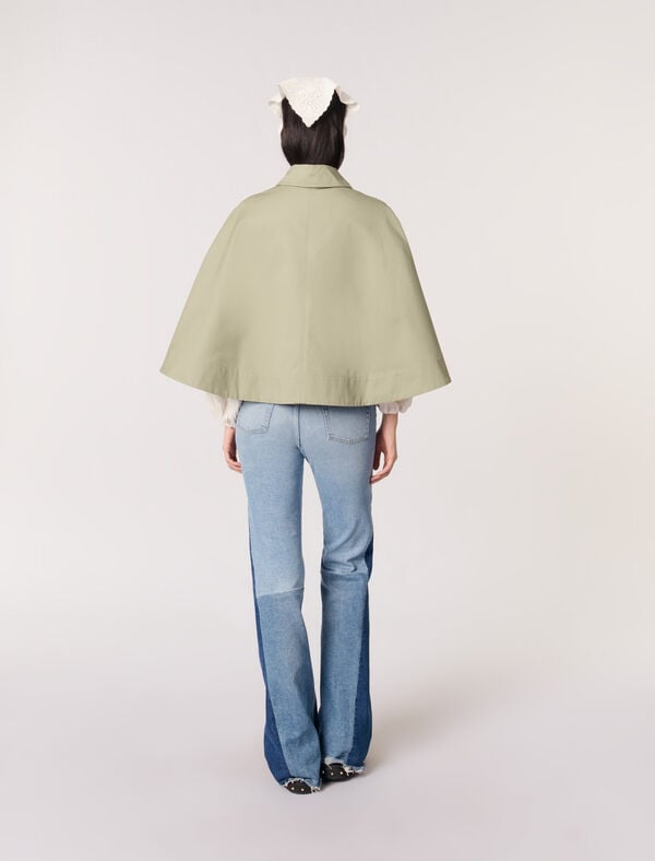 Maje Trench Court Effet Cape Kaki