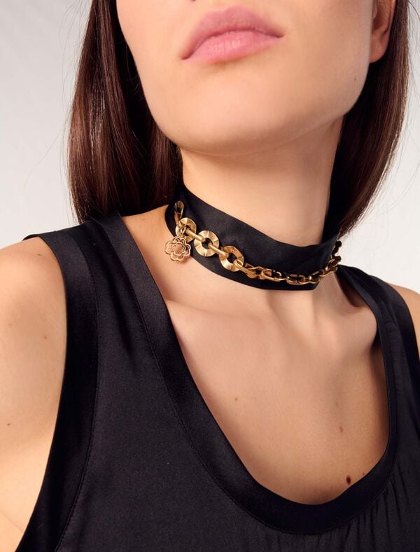 Maje Twill Avec Chaine Noir