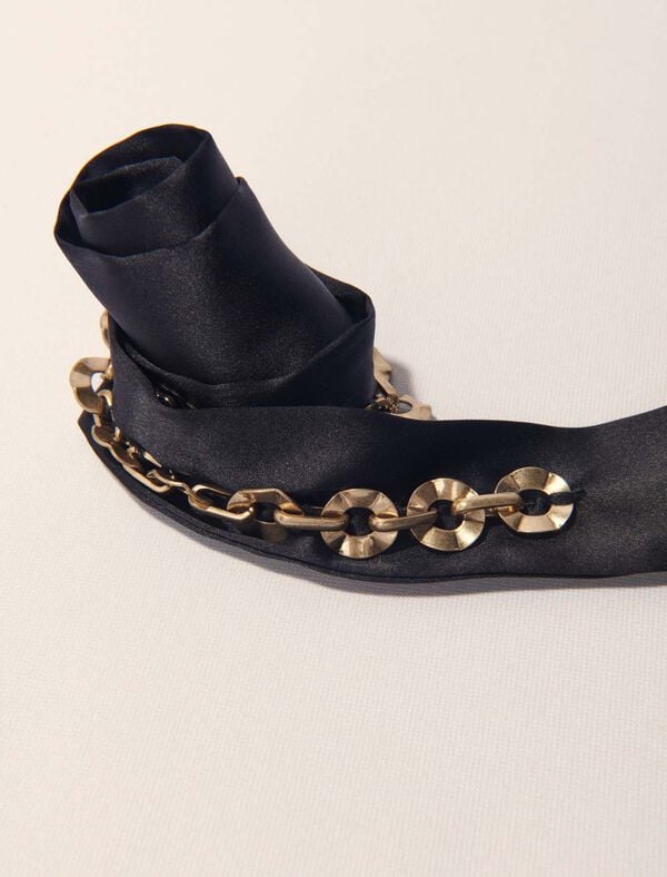 Maje Twill Avec Chaine Noir