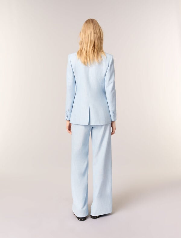 Maje Veste De Tailleur Bleu Ciel