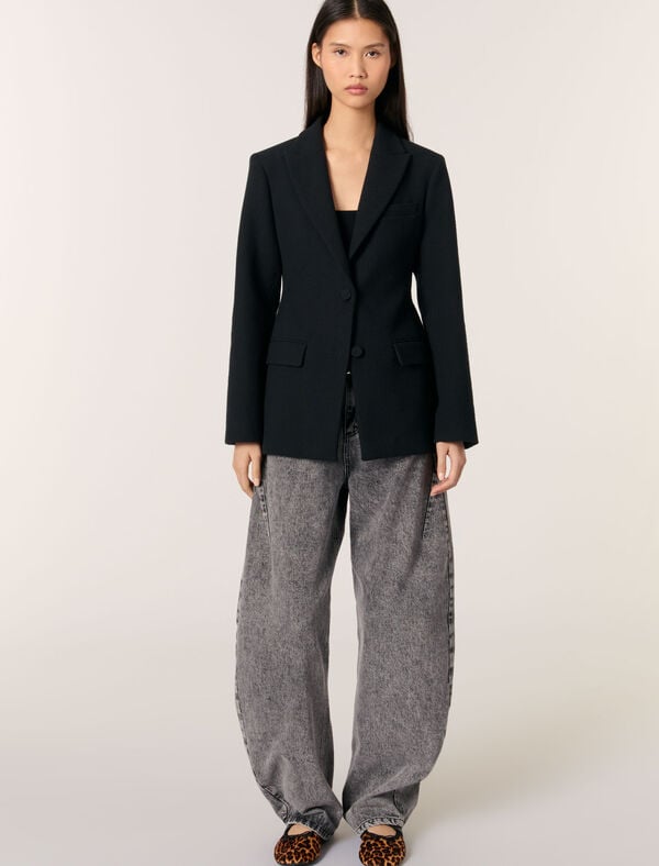 Maje Veste De Tailleur Cintrée Noir