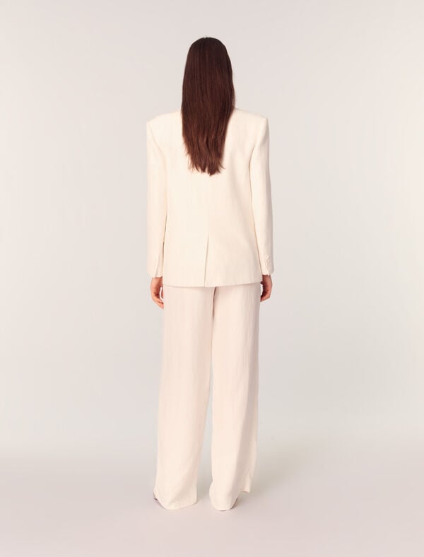 Maje Veste De Tailleur Ecru