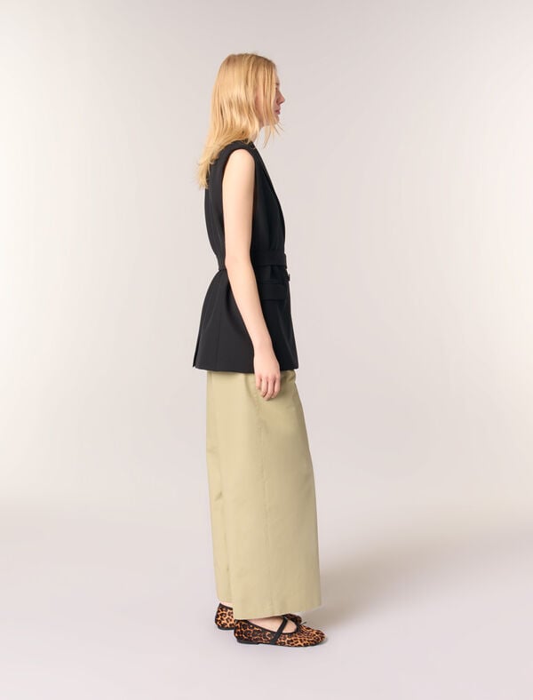 Maje Veste De Tailleur Longue Noir