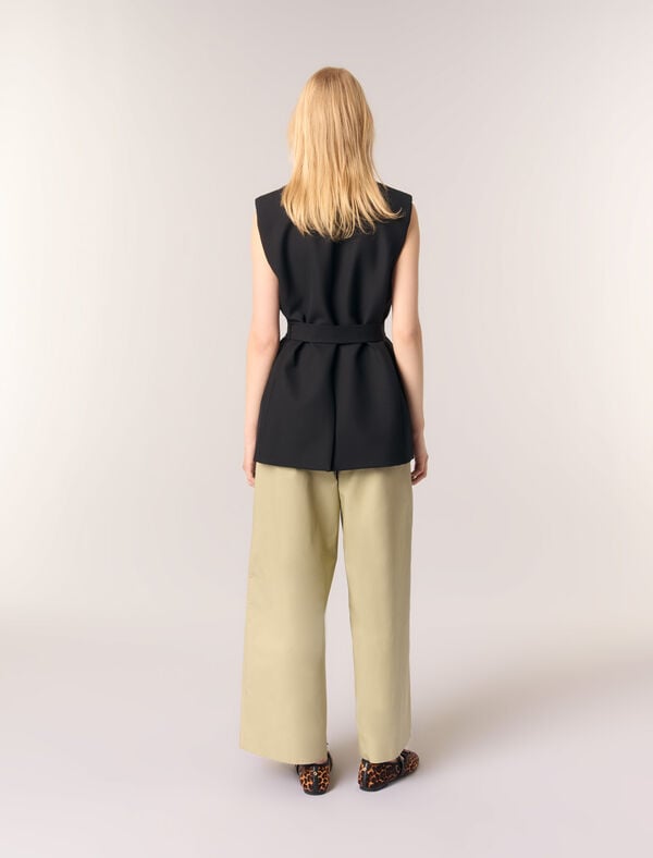 Maje Veste De Tailleur Longue Noir