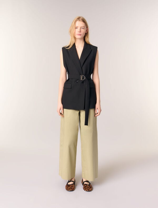 maje Veste de tailleur longue Noir