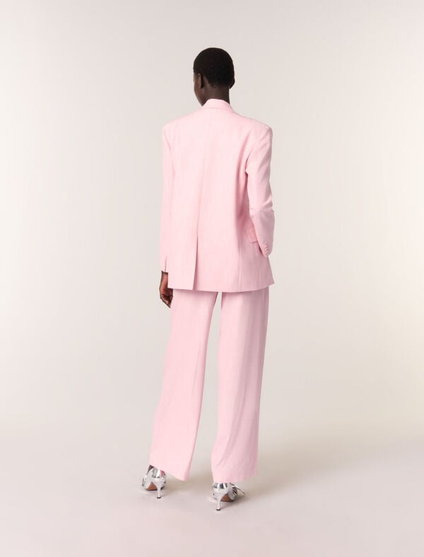 Maje Veste De Tailleur Rose