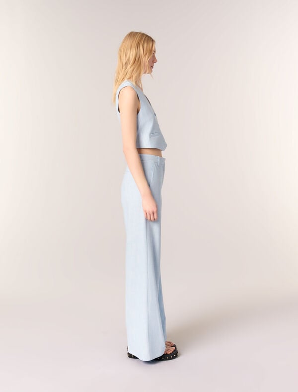 Maje Veston De Tailleur Bleu Ciel