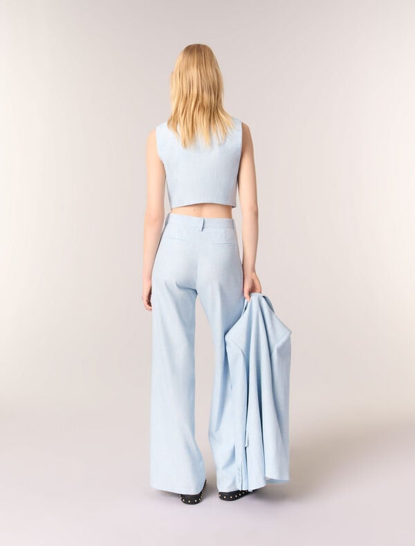 Maje Veston De Tailleur Bleu Ciel