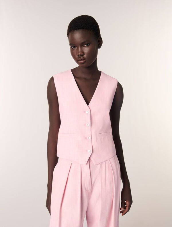 Maje Veston De Tailleur Rose