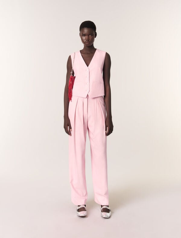 maje Veston de tailleur Rose