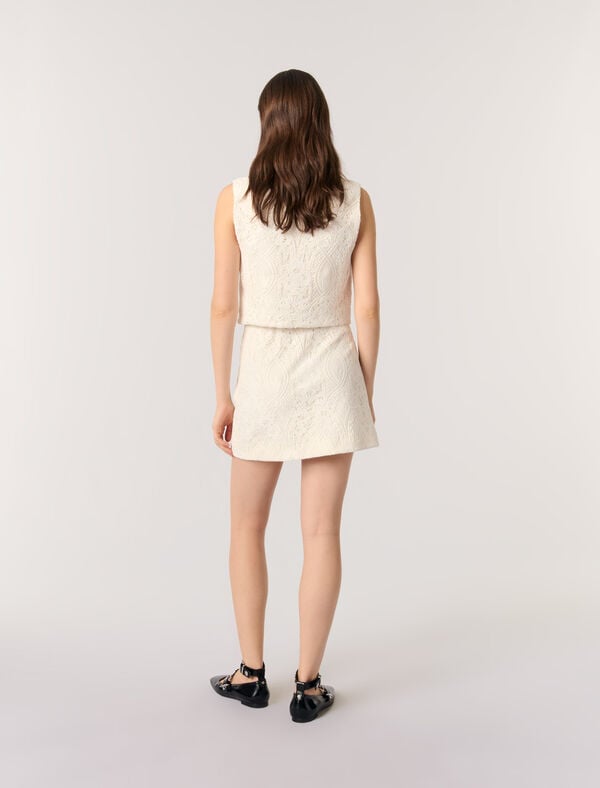 Maje Veston En Dentelle Ecru