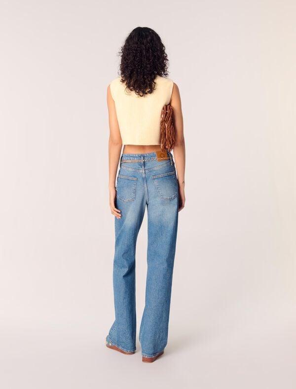 Maje Veston En Tweed Jaune